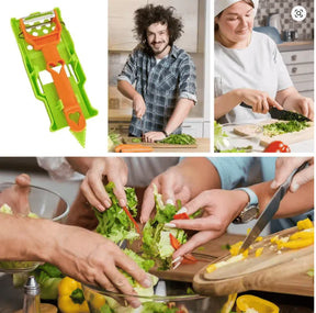 Pelador multifuncional 2 en 1 + Juego De 6 Cuchillos De Cocina Profesionales