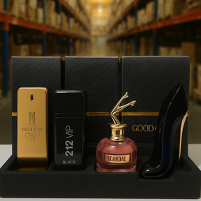 4 Perfumes de Importación (100 ml) - 1 Million | Scandal | Good Girl | 212 Black