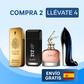 4 Perfumes de Importación (100 ml) - 1 Million | Scandal | Good Girl | 212 Black
